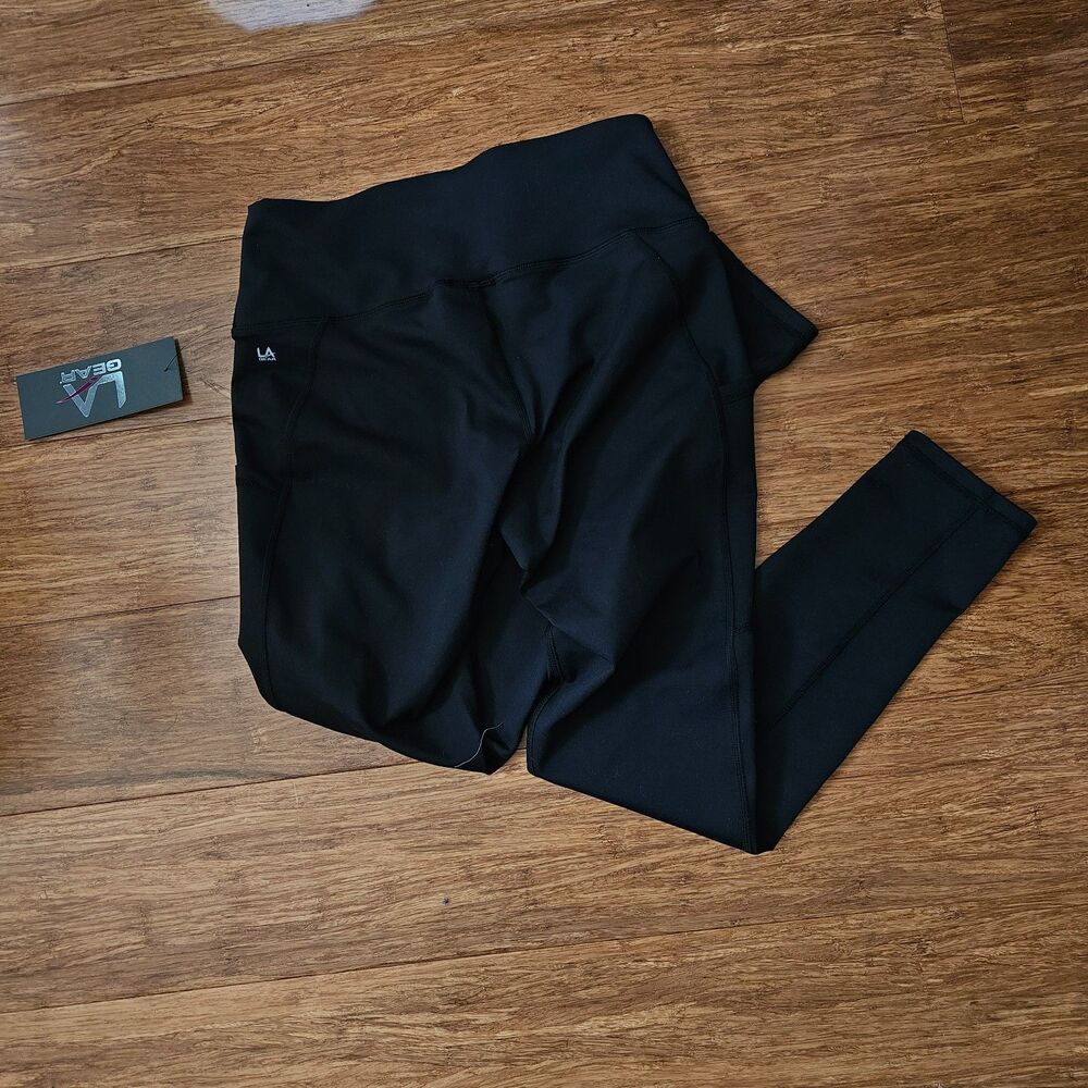 LA GEAR High-Waist Leggings with Side Pockets NWT Size Medium